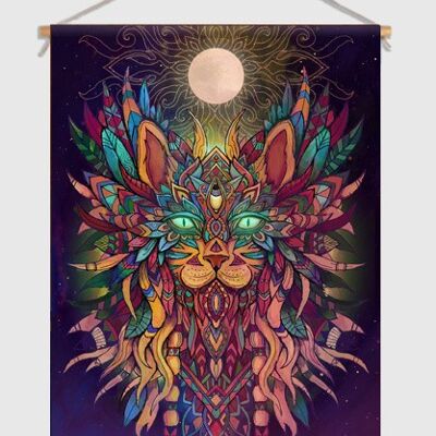 Cat Spirit Textiel Poster - M 60 x 90 cm