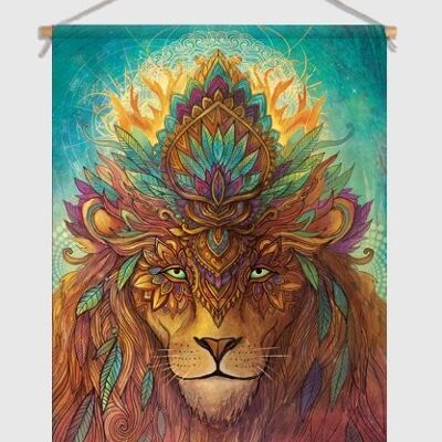 Póster Textiel espíritu león - L 90 x 120 cm