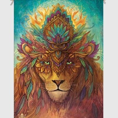 Póster Textiel espíritu león - L 90 x 120 cm