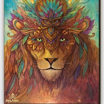 Impresión en lienzo espíritu de león - S 40 x 60 cm II