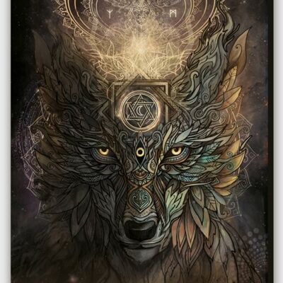 Leinwandbild Wolfsgeist - S 40 x 60 cm I