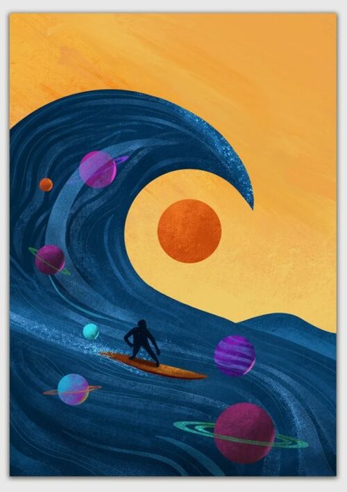 Wave Poster - A2 Poster 42 x 59,4 cm  II