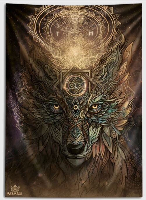 Wolf spirit Wandtapijt - 80 x 114 cm