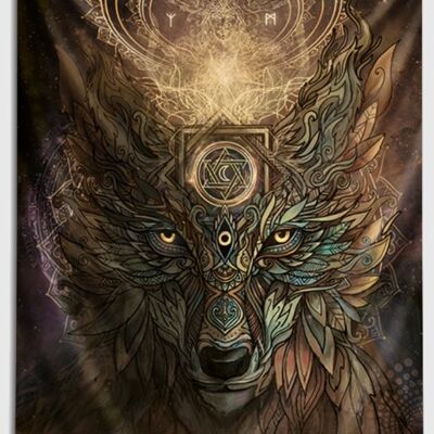 Wolf spirit Wandtapijt - 80 x 114 cm