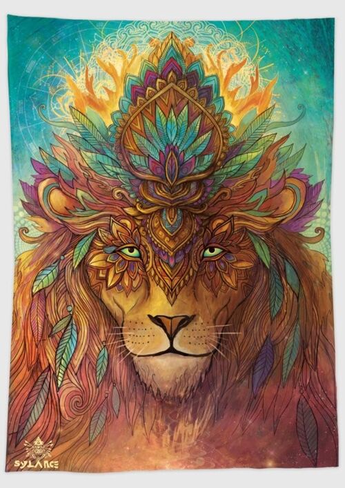 Lion spirit Wandtapijt - 80 x 114 cm