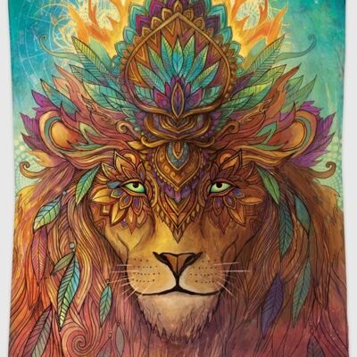 Lion spirit Wandtapijt - 80 x 114 cm