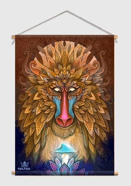 Monkey Spirit Textiel Poster - M 60 x 90 cm