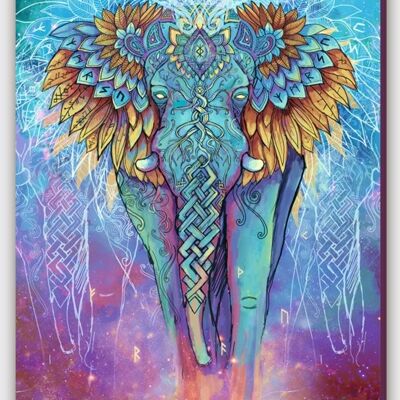 Impression sur toile Esprit éléphant - L 100 x 150 cm I