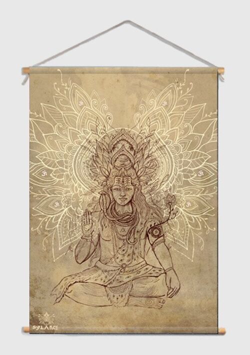 Shiva limited edition Textielposter - L 90 x 120 cm