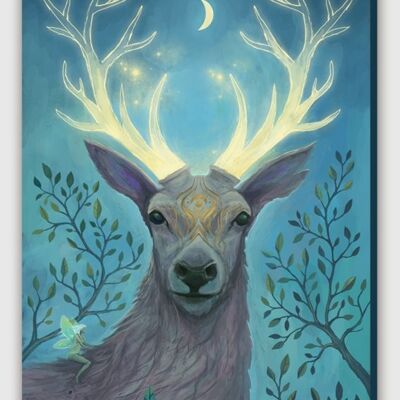 Spirito di cervo Stampa su tela - L 100 x 150 cm