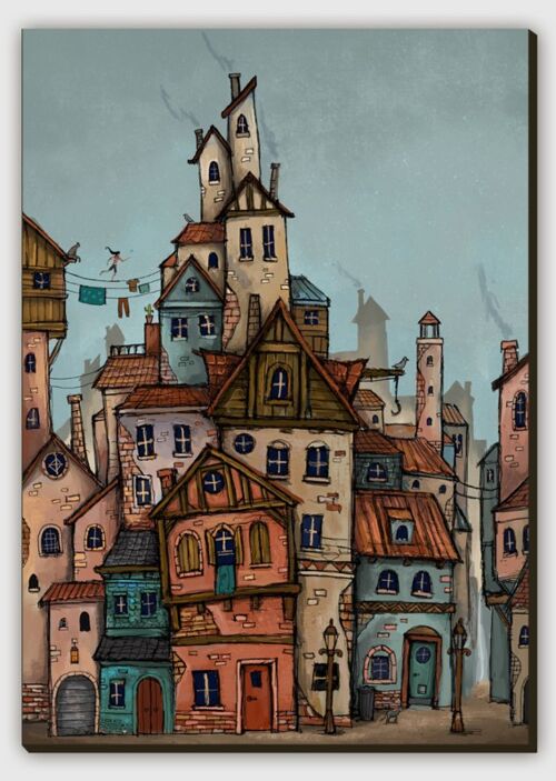 Fantasy City Canvas Print - S 40 x 60 cm