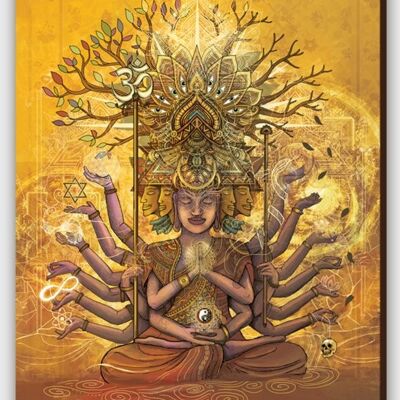 Dal samsara al nirvana Stampa su tela - L 100 x 150 cm