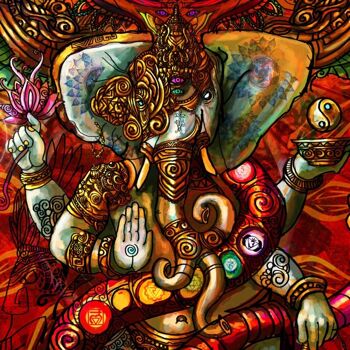 Impression sur toile Ganesha - S 40 x 60 cm 3