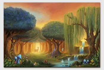 Impression sur toile Forêt magique - L 190 x 120 cm 1