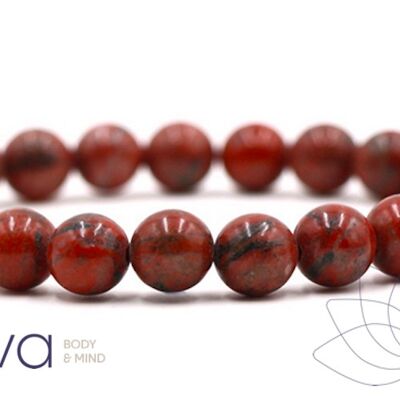 DETOX | Bracelet en cristal holistique Mala Jaspe rouge 8 mm