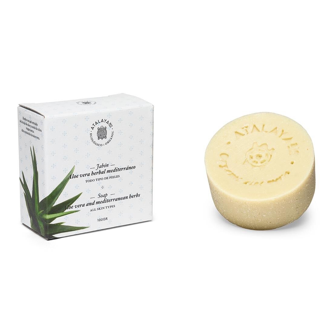 Sapone per il viso a base di erbe mediterranee all'aloe vera. 100 gr.