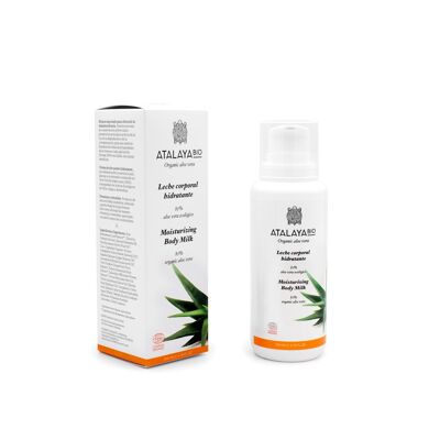 Organic aloe vera moisturizing body milk. Cosmos Organic. 200 ml. AirFree. Topical use.