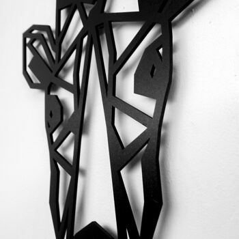 Girafe en bois • Noir • Petit • 230 x 190 mm 2