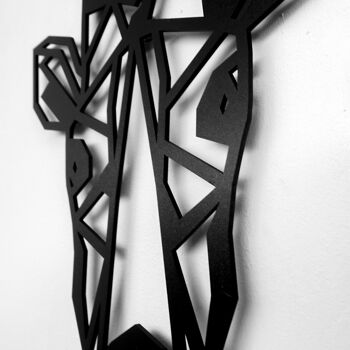 Girafe en bois • Noir • Moyen • 345 x 290 mm 2