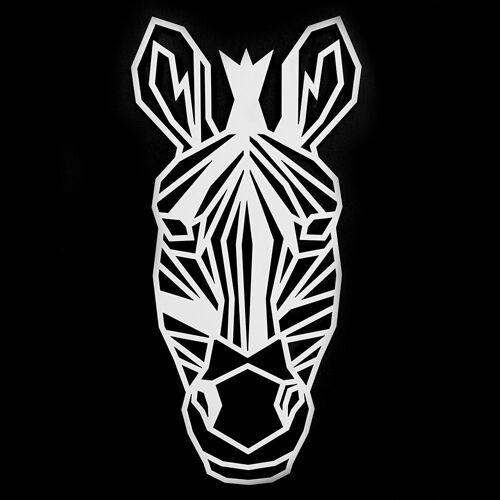 Houten Zebra • Wit • Middel • 175 x 370mm