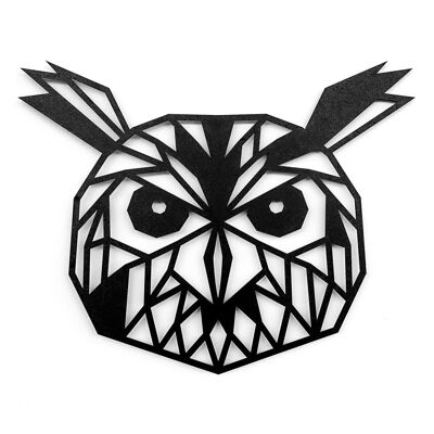 Wooden Owl • Black • Large • 410 x 380mm