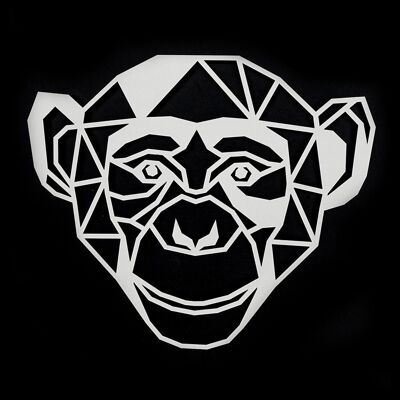 Wooden Monkey • White •Small • 190 x 160mm