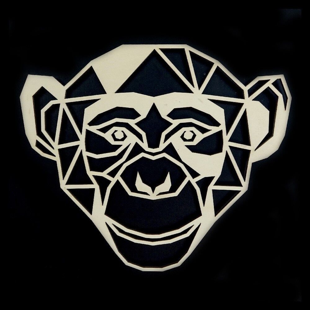 Singe en bois • Peuplier • Méga • 690 x 590 mm