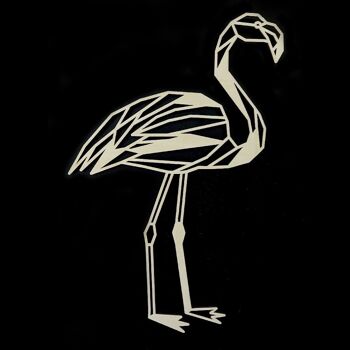 Flamant rose en bois • Peuplier • Moyen • 260 x 380 mm