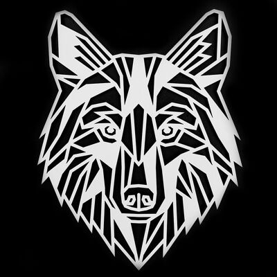 Wooden Wolf • White • Mega • 750 x 590mm