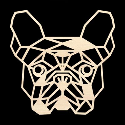 Bulldog francese in legno • Pioppo • Piccolo • 180 x 180 mm