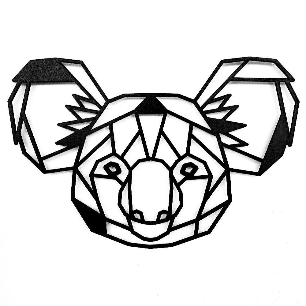 Holzkoala • Schwarz • Mittel • 340 x 230 mm