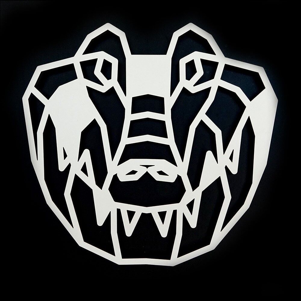 Krokodil aus Holz • Weiß • Groß • 340 x 325 mm