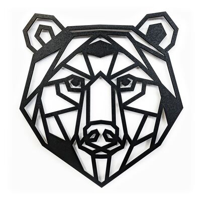 Wooden Bear • Black • Large • 380 x 405mm