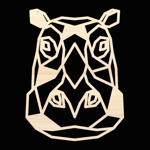 Houten Nijlpaard • Populier • Groot • 470 x 350mm