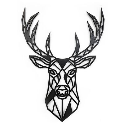 Wooden Deer • Black • Large • 340 x 480mm