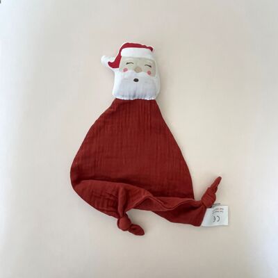 Red soft toy Santa Claus