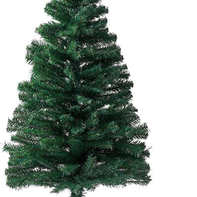 Sapin de Noël vert artificiel compact de qualité supérieure de 1,2 m avec 260 pointes et support en métal.