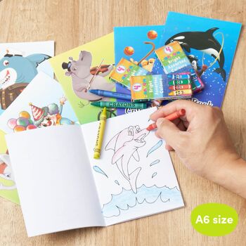 72 mini livres de coloriage et 18 ensembles de crayons pour enfants 9