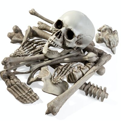 Beutel mit 25 gruseligen Knochen, perfekt für Halloween-Feiern, Dekorationen