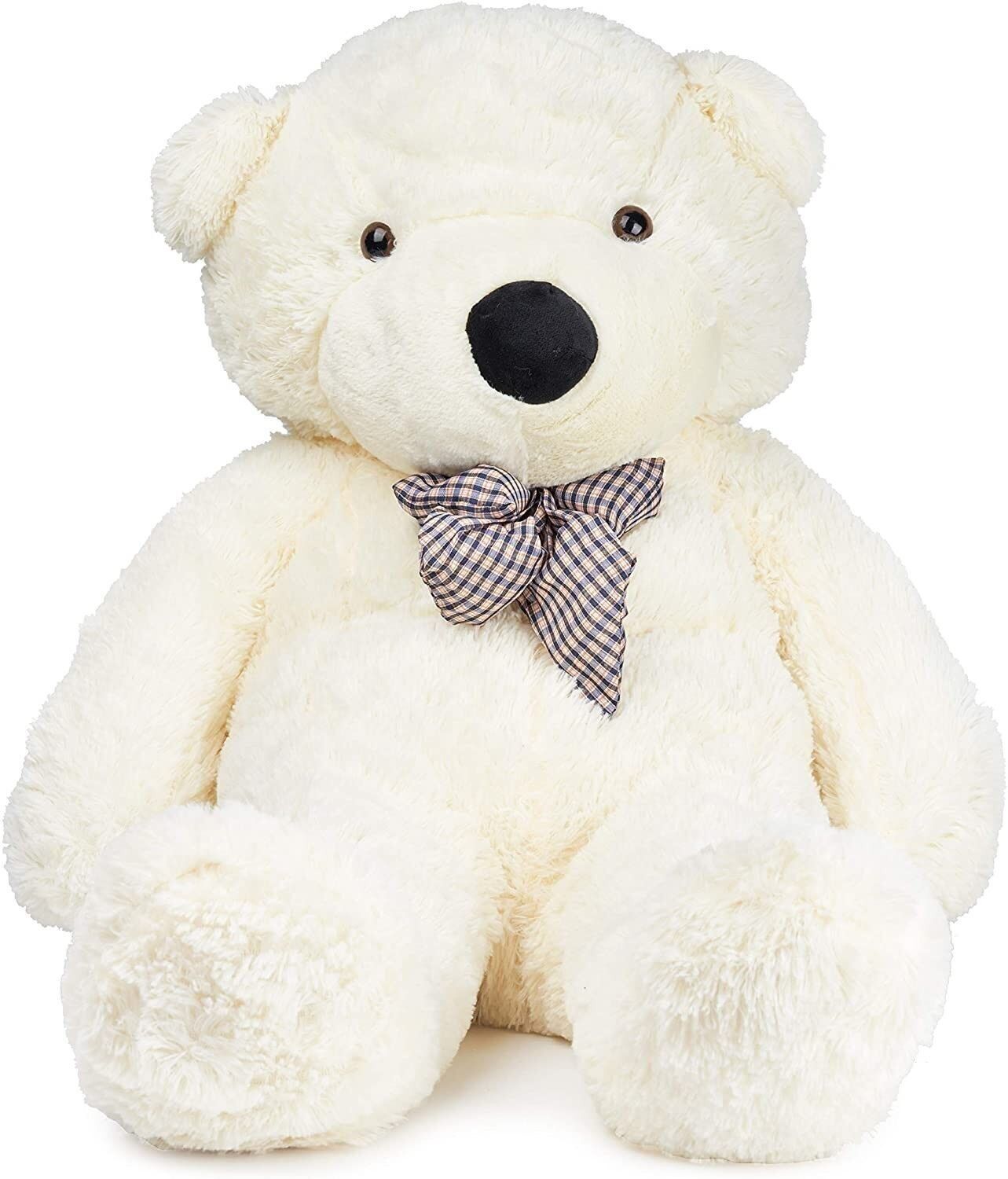 Cadeau géant d'ours en peluche blanc pour les proches - 120 cm