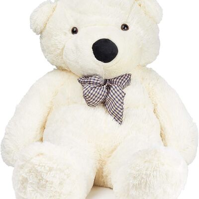 Riesiger ausgestopfter weißer Teddybär als Geschenk für die Liebsten – 120 cm