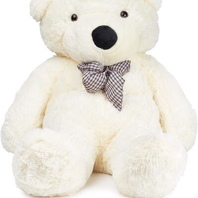 Riesiger ausgestopfter weißer Teddybär als Geschenk für die Liebsten – 120 cm