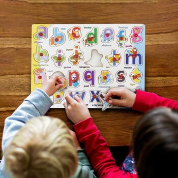 5 puzzles en bois aux couleurs vives pour l'éducation préscolaire 4