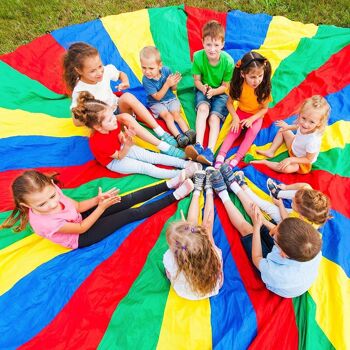 Tente de jeu de parachute et de trampoline de 20 pieds avec 24 poignées 4