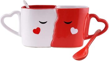 Grand ensemble-cadeau de tasses pour couples assortis, cadeau romantique pour des occasions spéciales. 1