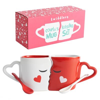 Grand ensemble-cadeau de tasses pour couples assortis, cadeau romantique pour des occasions spéciales.