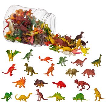 70 petits dinosaures Mini Jurassic Figures Kids Toy Play Set - 16 Dino différents avec bac de rangement 3