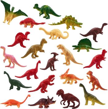 70 petits dinosaures Mini Jurassic Figures Kids Toy Play Set - 16 Dino différents avec bac de rangement 5