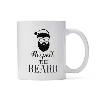 Respect The Beard Mug cadeau fantaisie de Noël (350 ml)