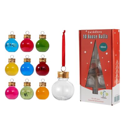 10 boules de Noël à faire soi-même, 50 ml et autocollants